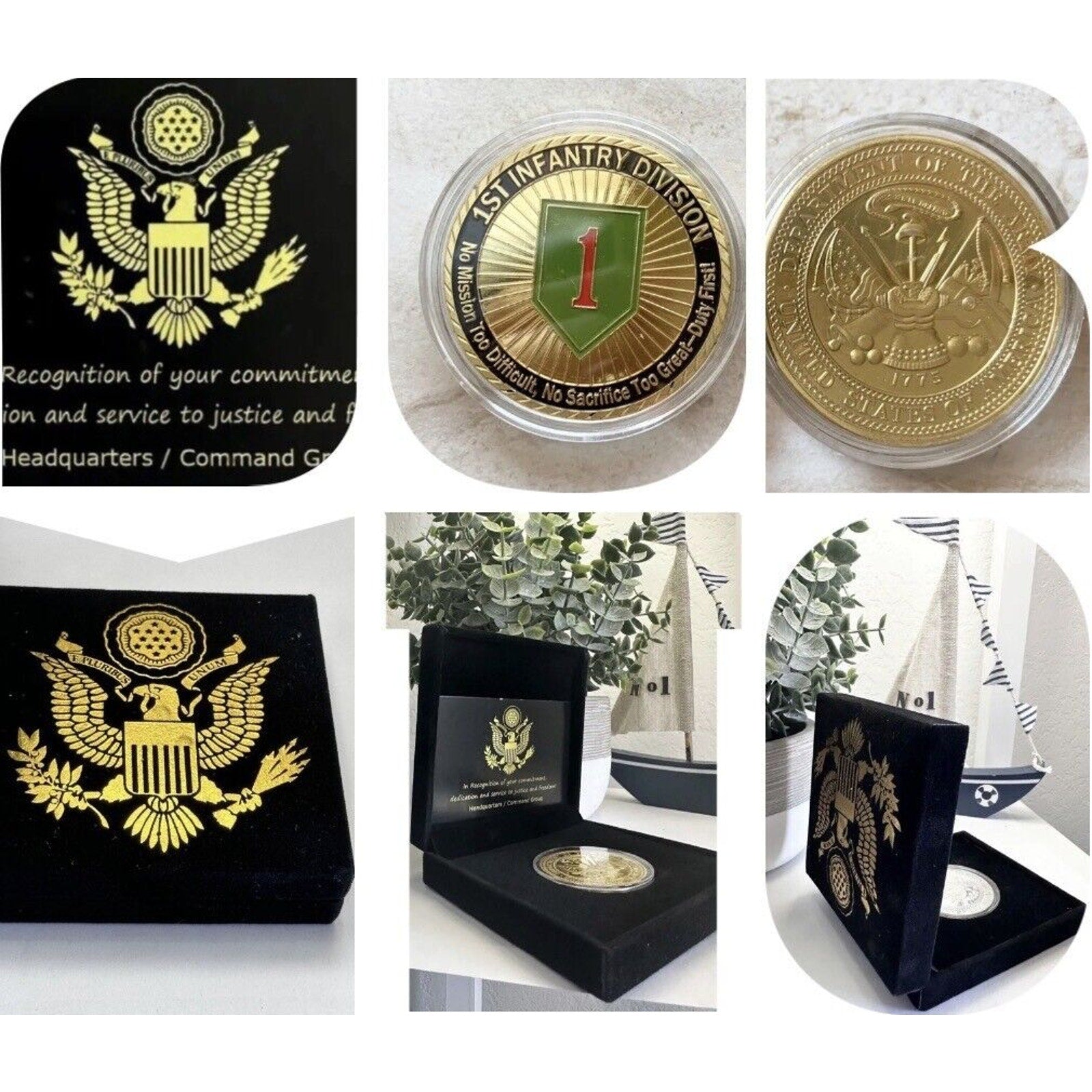 1st Infantry Division And Airborne Best Units Challenge Coin USA Army
