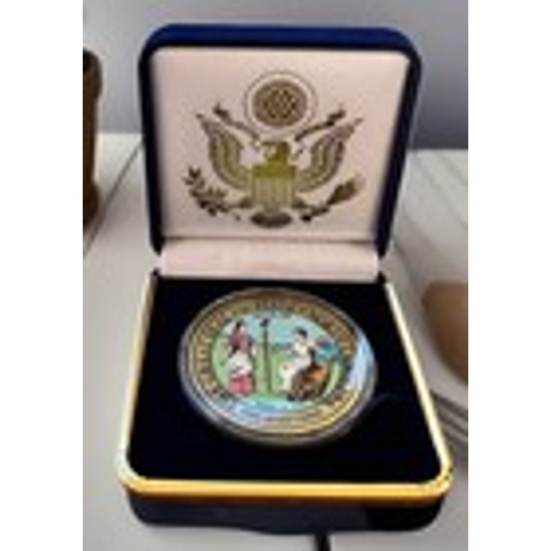 Department of Energy (DOE) Challenge Coin With Blue Velvet Case. Fast Shipping!