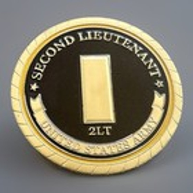 US ARMY SECOND (2ND) LIEUTENANT Challenge Coin Keychain -SHIPS WITIN 24 HRS!