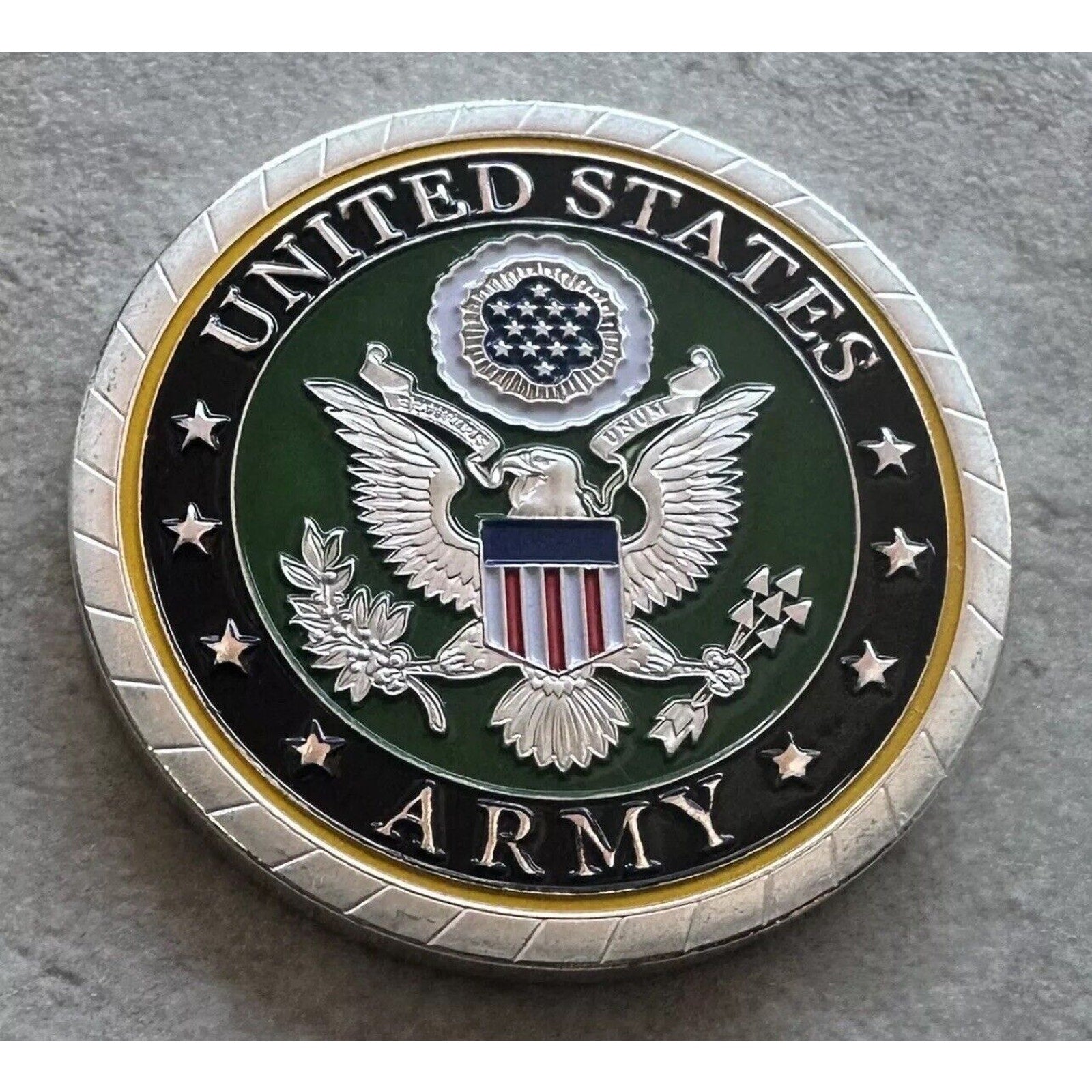 2pcs Army Rank Captain O-3 And IDF NAVY JOINT OPERATION USS GERALD - Ford COIN