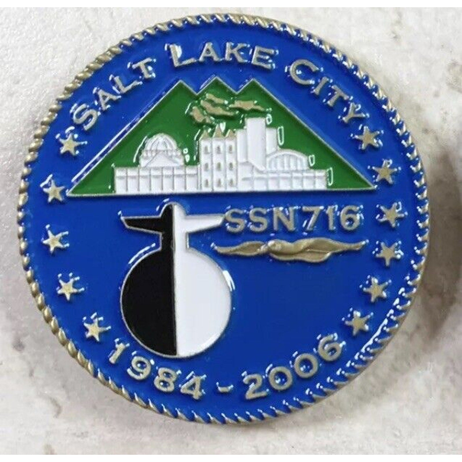 USS Salt Lake City SSN 716 Submarine Challenge Coin USN