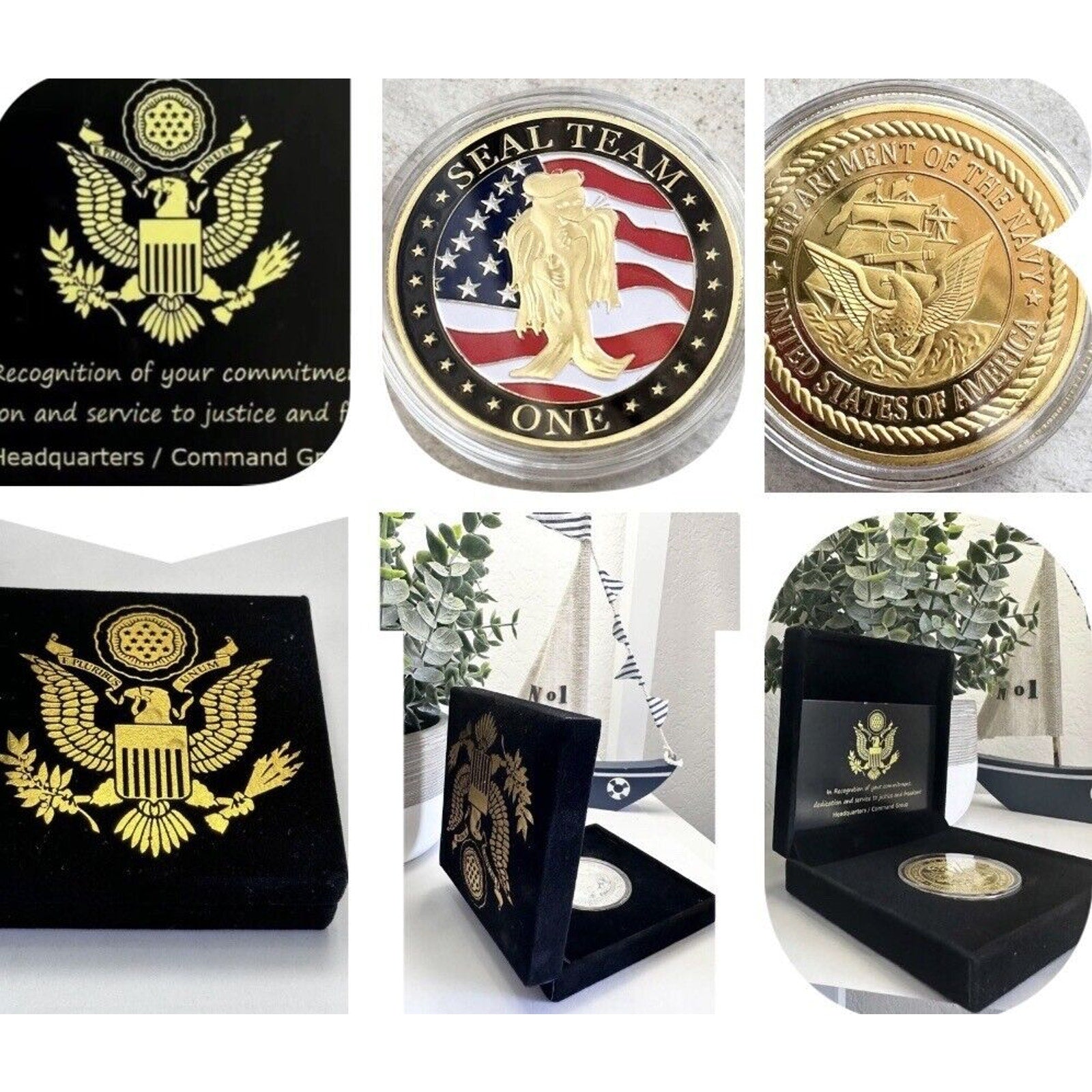 US NAVY SEAL TEAM ONE Challenge Coin USN