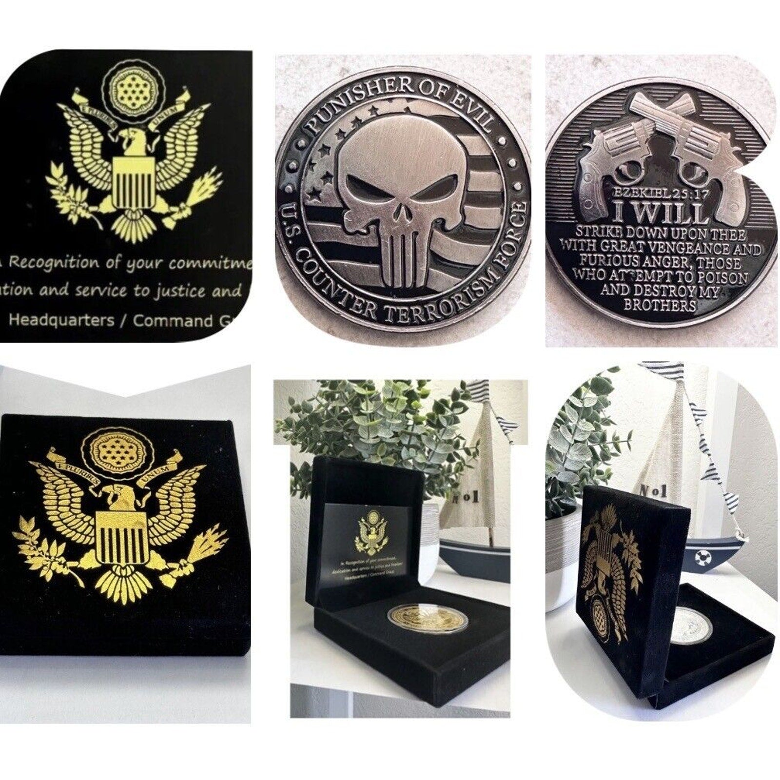 U.S Counter Terrorism Force Souvenir Silver Plated Coin USA