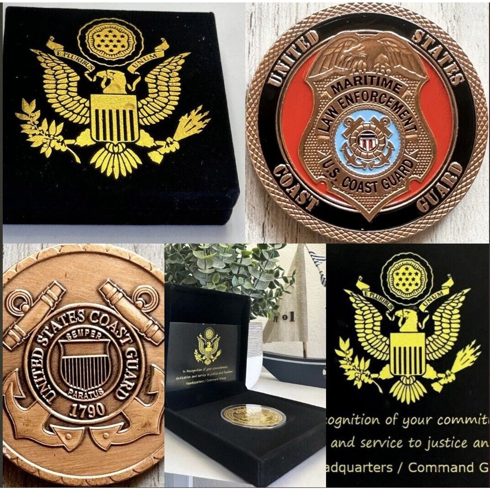 US COAST GUARD MARITIME LAW ENFORCEMENT Challenge Coin (COPPER) USA