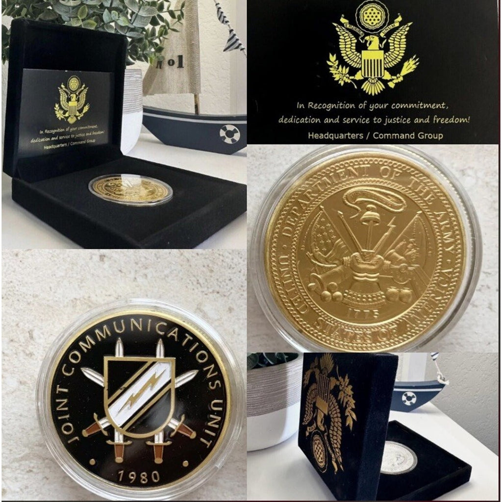Special Ops JCU Joint Communications Unit Coin US Army W/ Retirement Award