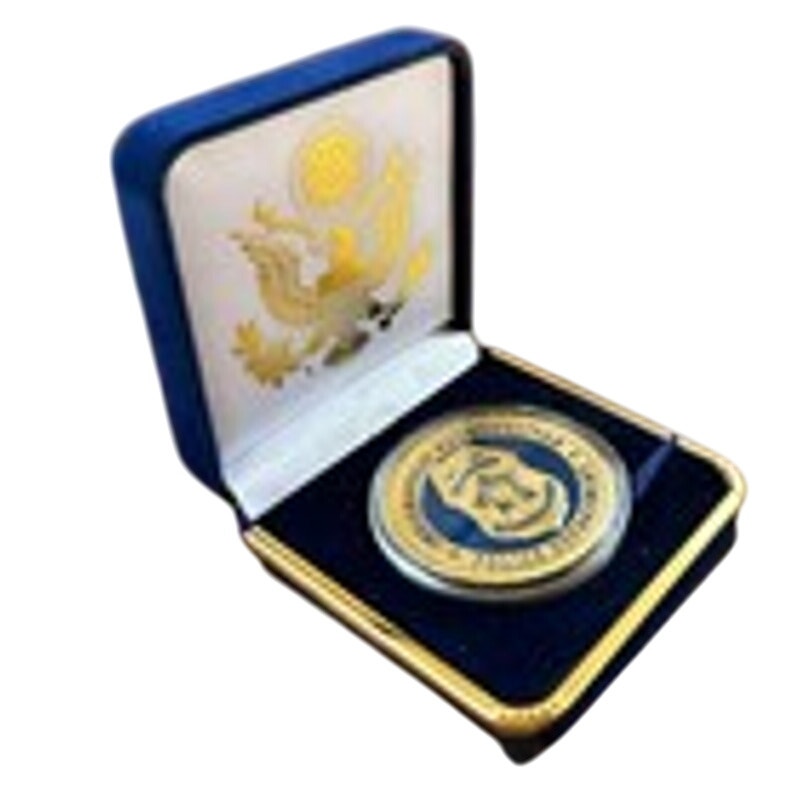 Department of Energy (DOE) Challenge Coin With Blue Velvet Case. Fast Shipping!