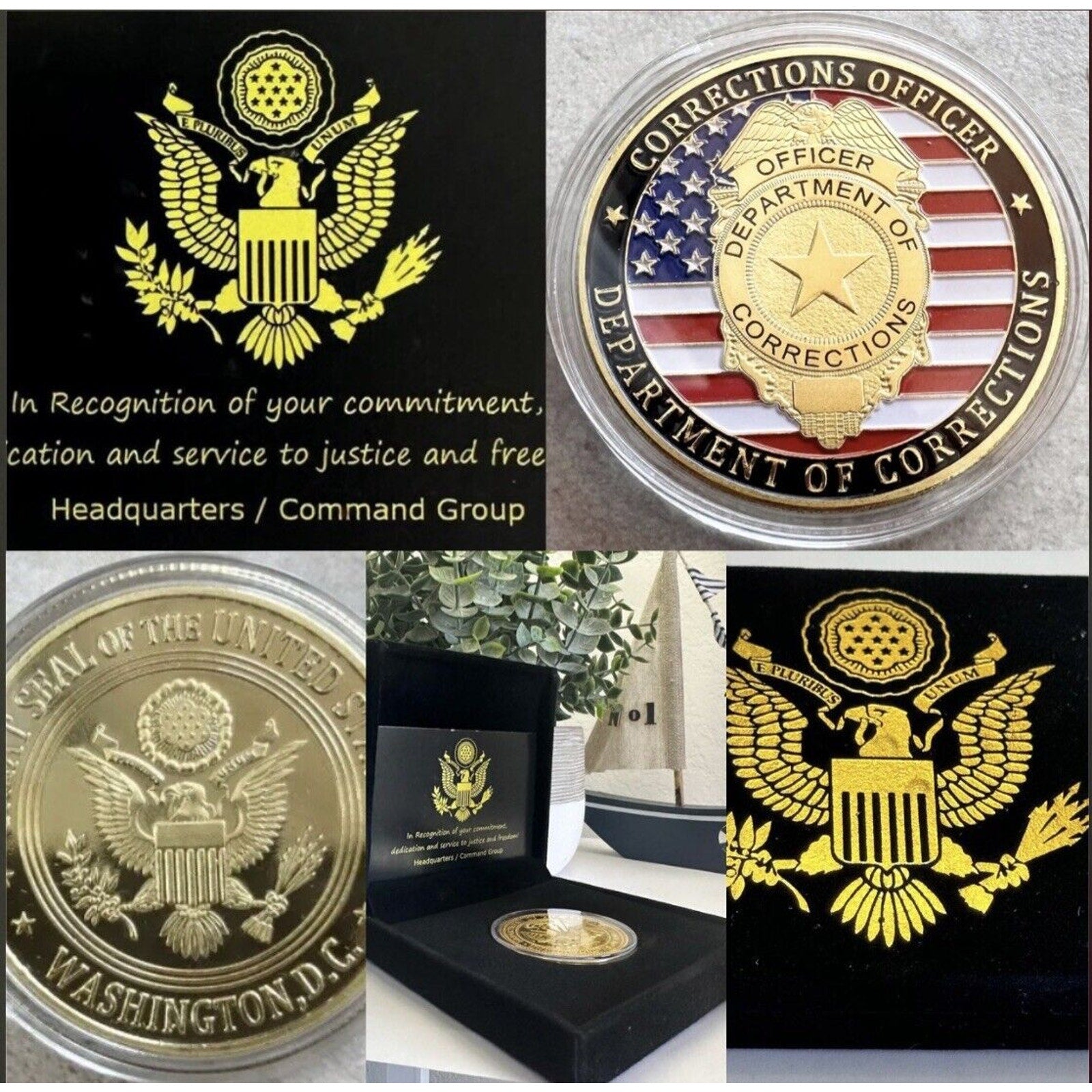 Department of Corrections Officer Challenge Coin USA