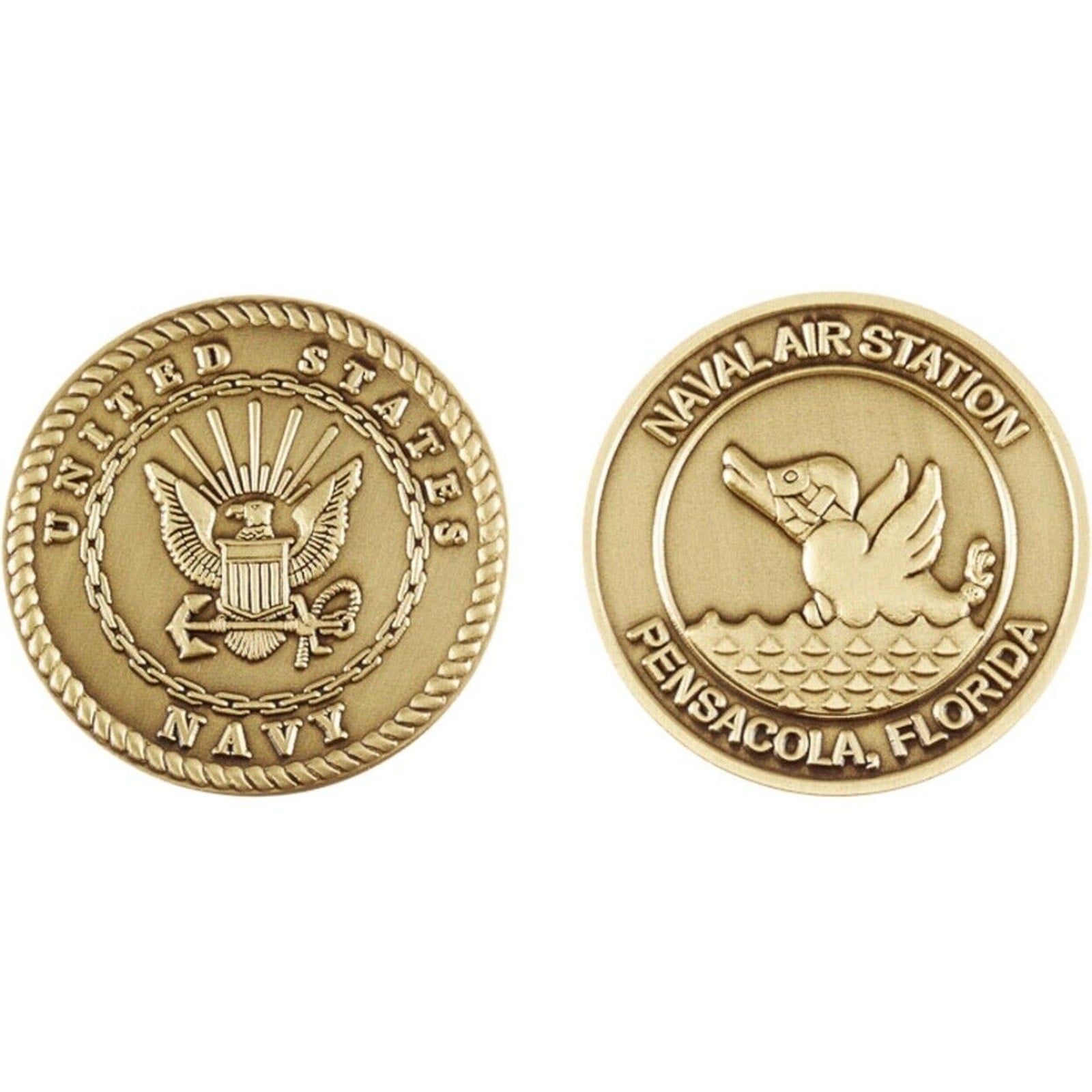 USN Navy aviation Base Challenge Coin NAS Pensacola FL USA