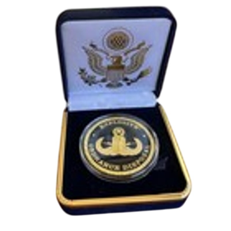 Department of Energy (DOE) Challenge Coin With Blue Velvet Case. Fast Shipping!