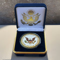 Nuclear Regulatory Commission Challenge Coin With Blue Velvet Case.