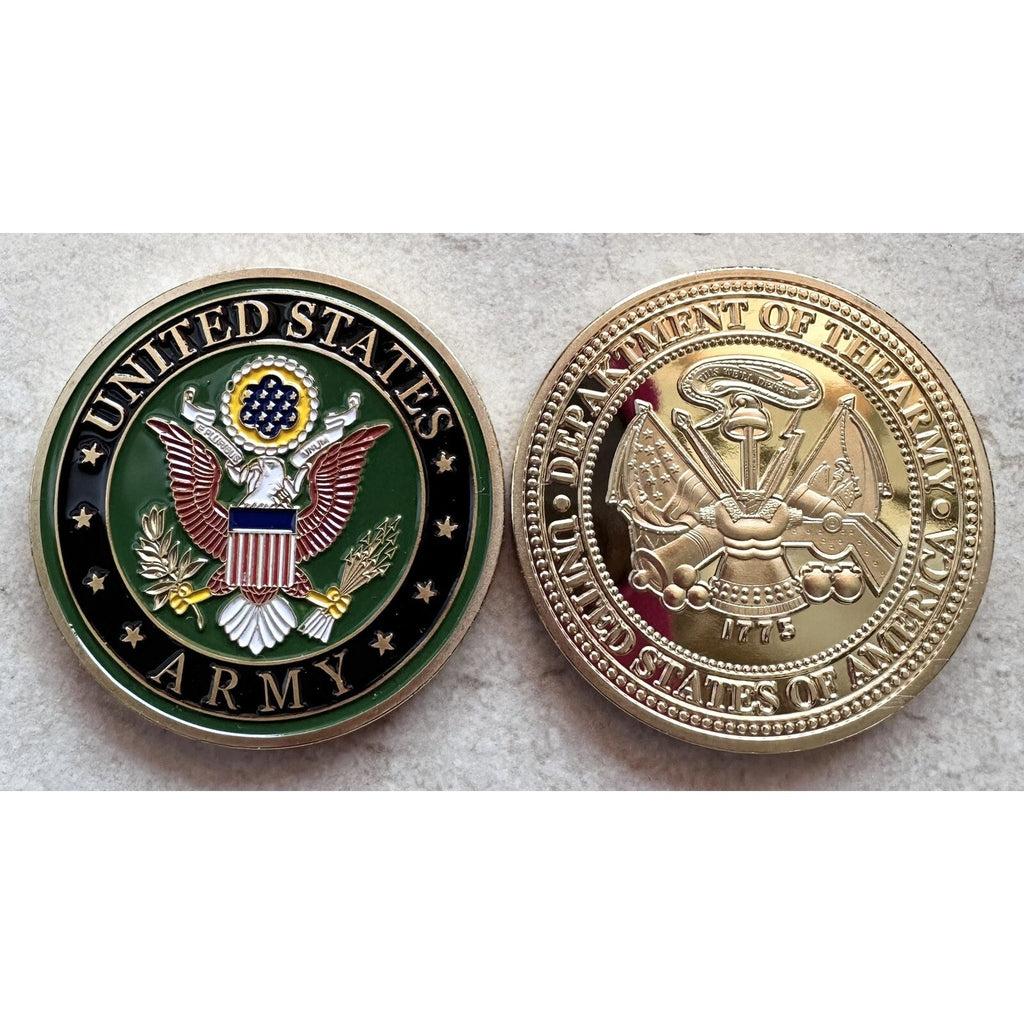 2 pcs US ARMY MILITARY POLICE Challenge Coin w/ Retirement Award