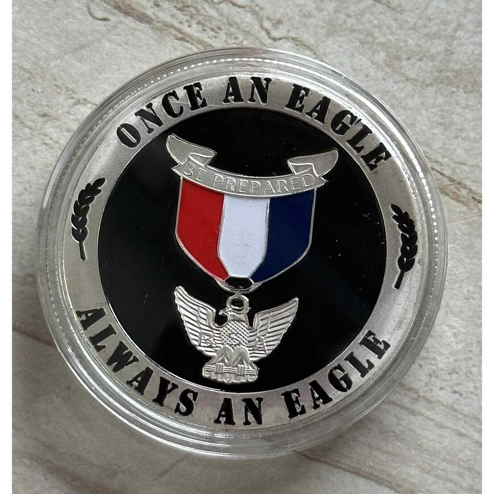 EAGLE SCOUT Challenge Coin with velvet presentation case