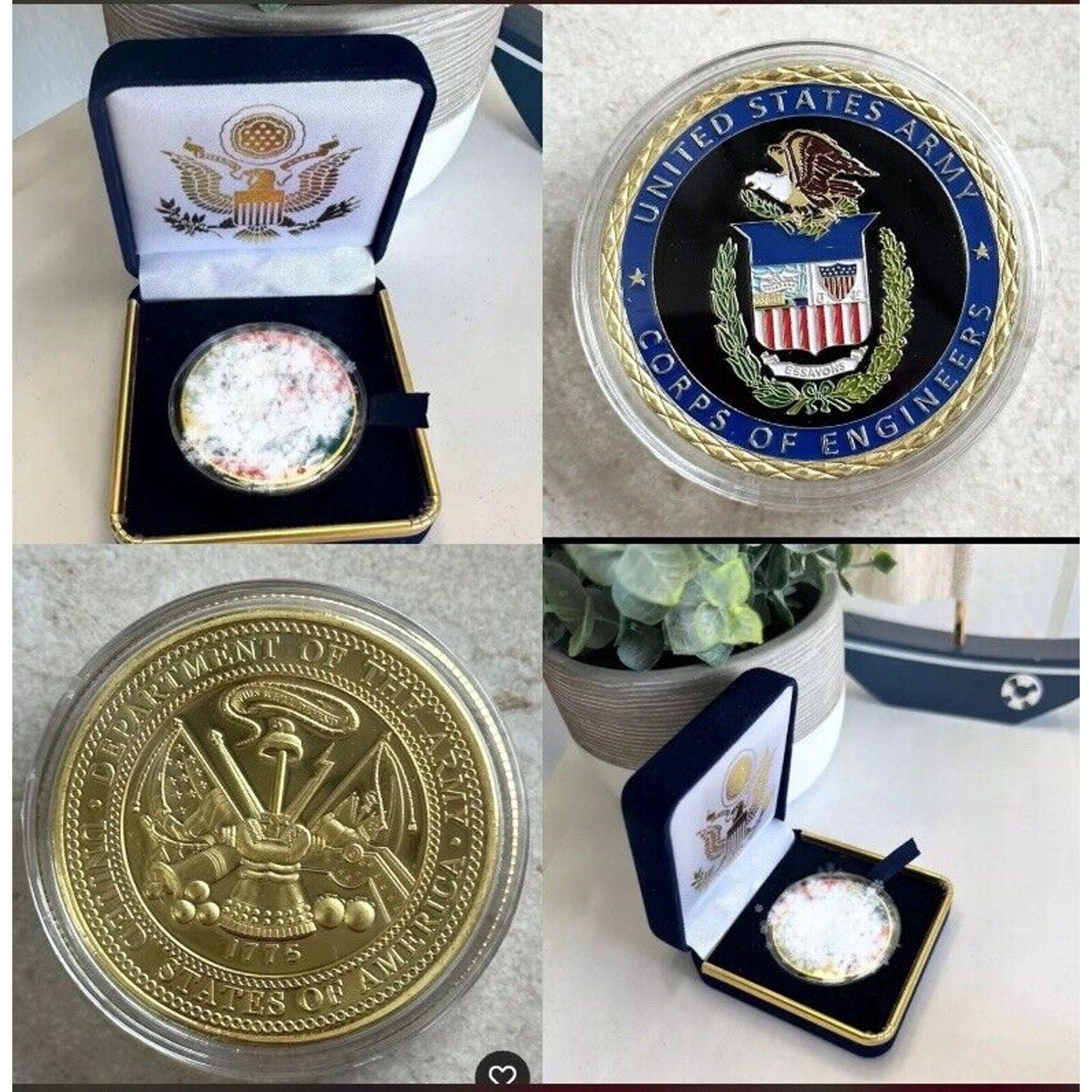 US ARMY Corps of Combat Engineers Branch Presidential Gift Box Challenge Coin
