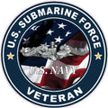Navy Submarine Service Dolphins Circle Car Truck Window Laptop Decal Sticker
