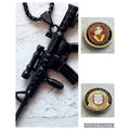2pcs PARRIS ISLAND - USMC RECRUIT DEPOT USMC Official LIC 23125 And Dog Tag