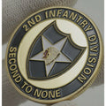 US Military Army 2nd Infantry Airborne Division Gold Challenge Coin US Seller