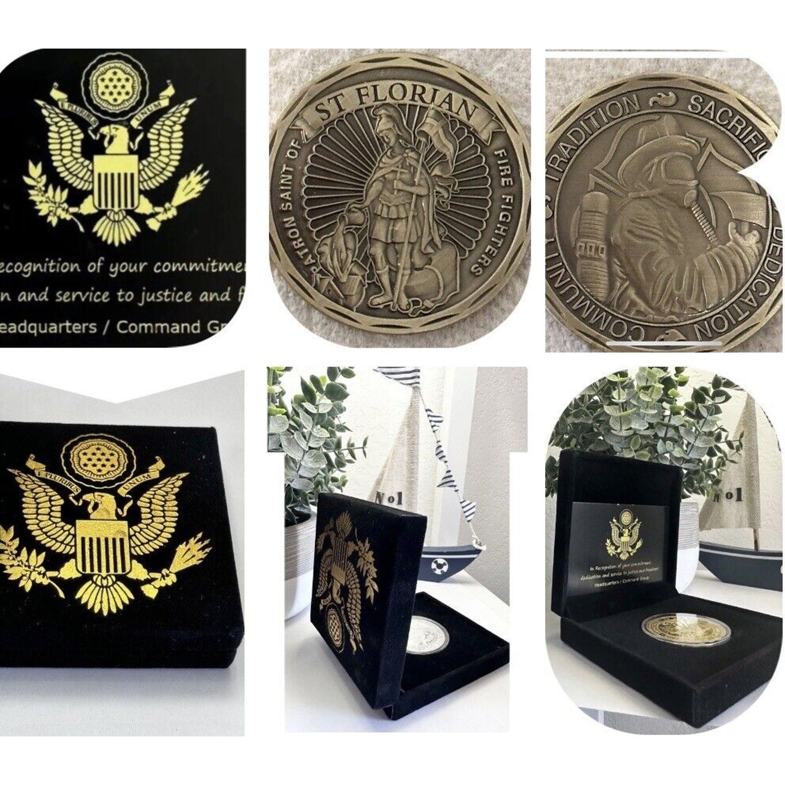 Patron Stain Of St Florian Fire Fighters Challenge Coin St Florian Local USA