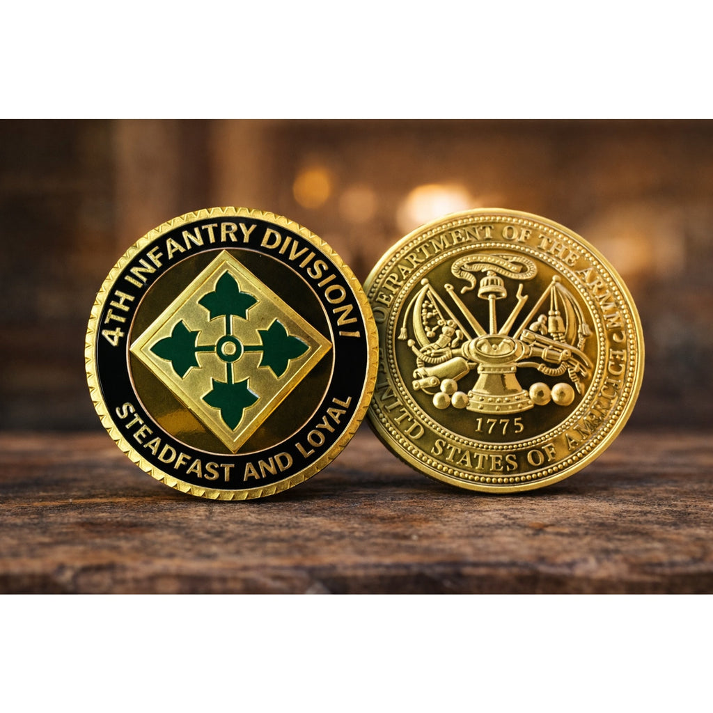 U.S. Army 4th Infantry Division Challenge Coin ·FAST SHIPPING· ·NEW·