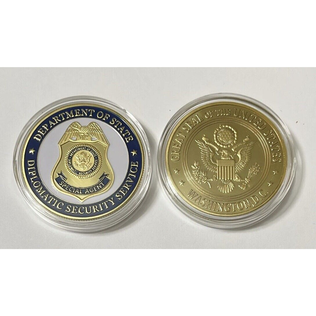 DEPARTMENT OF STATE-US Diplomatic Security Service Gold Plated-Challenge Coin