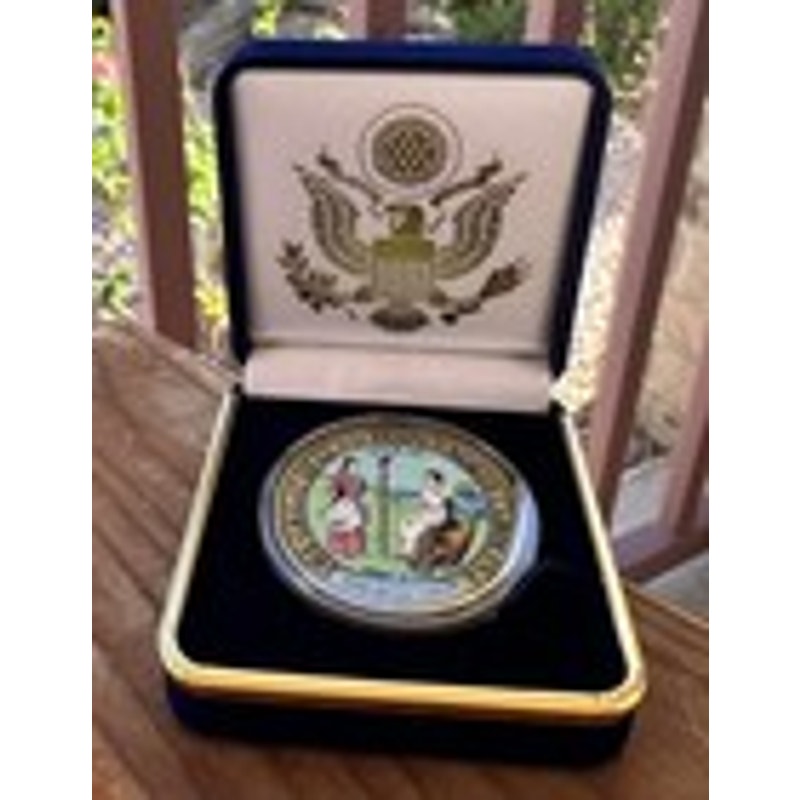 Department of Energy (DOE) Challenge Coin With Blue Velvet Case. Fast Shipping!