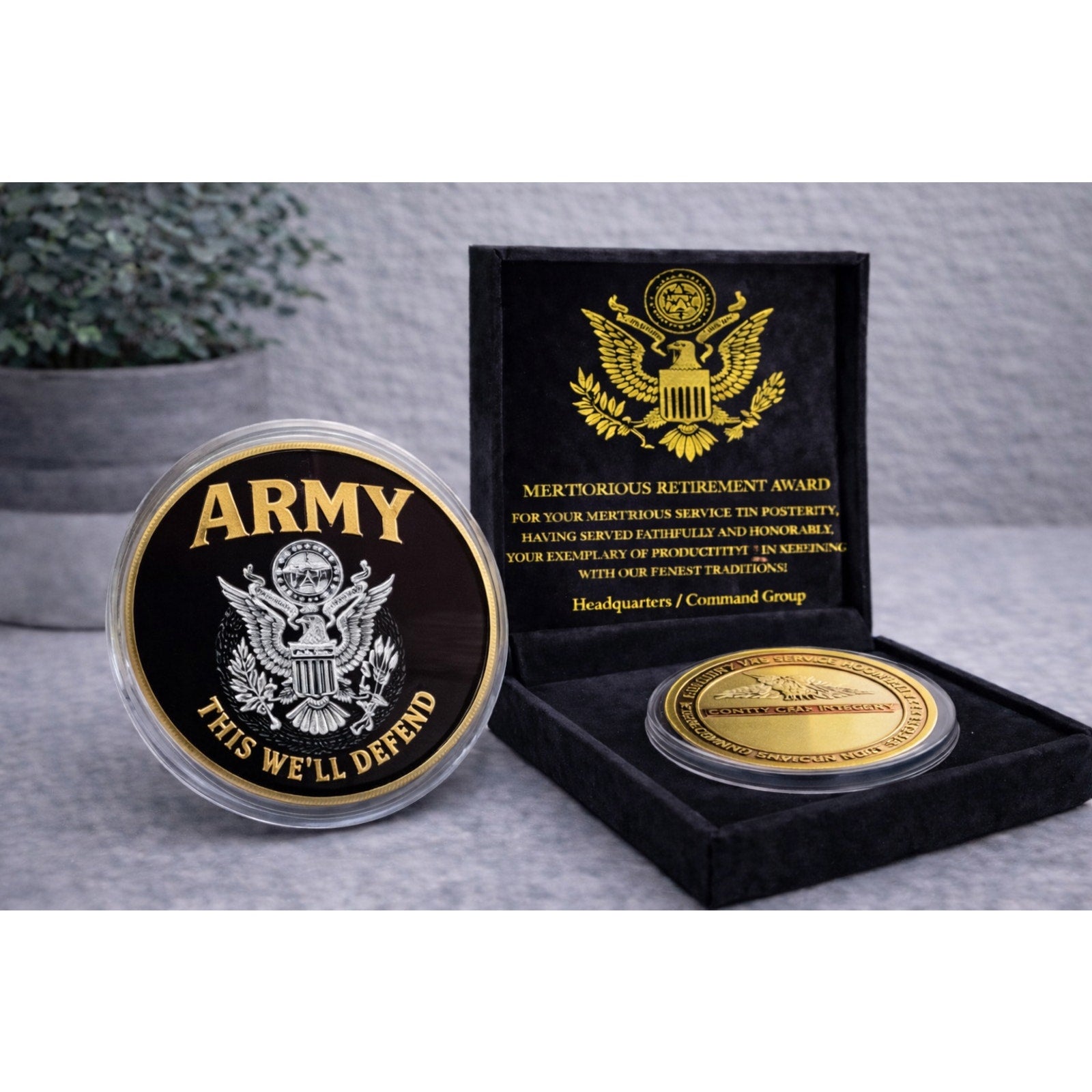 United States Army This We Will Defend With Credential w/ Retirement Award