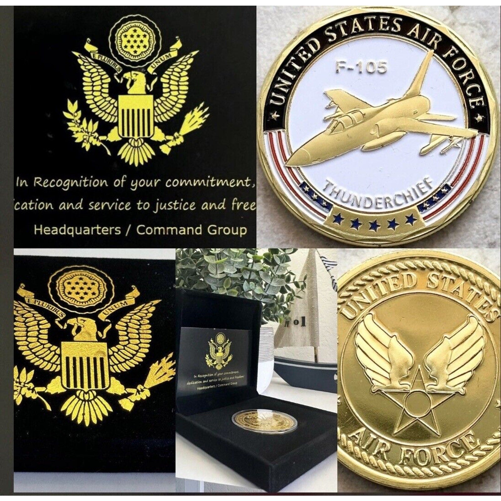 U S AIR FORCE F-105 THUNDERCHIEF Challenge Coin USA