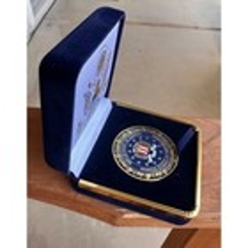 Department of Energy (DOE) Challenge Coin With Blue Velvet Case. Fast Shipping!