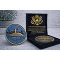 USS Augusta SSN 710 Submarine Challenge Coin USN w/ Retirement Award