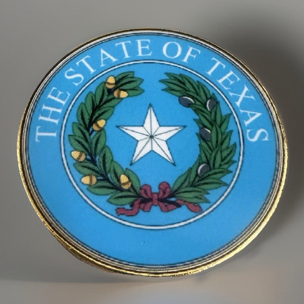 Great State of Texas USA State Seal Colorized Collectible Challenge Coin W/ Case