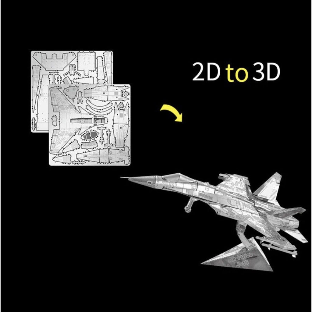 3D Metal Puzzle Air Force J-15 Fighter model KITS Assemble Jigsaw Puzzle