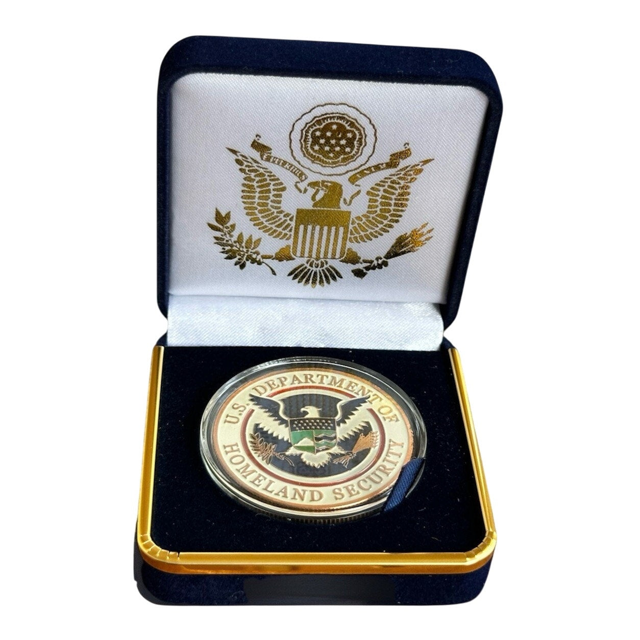Department of Energy (DOE) Challenge Coin With Blue Velvet Case. Fast Shipping!