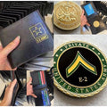 UNITED STATES ARMY - Rank PRIVATE E-2 w/Credential coin holder wallet