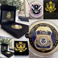 US Federal Protective Service Police Dept Coin With Retirement Award