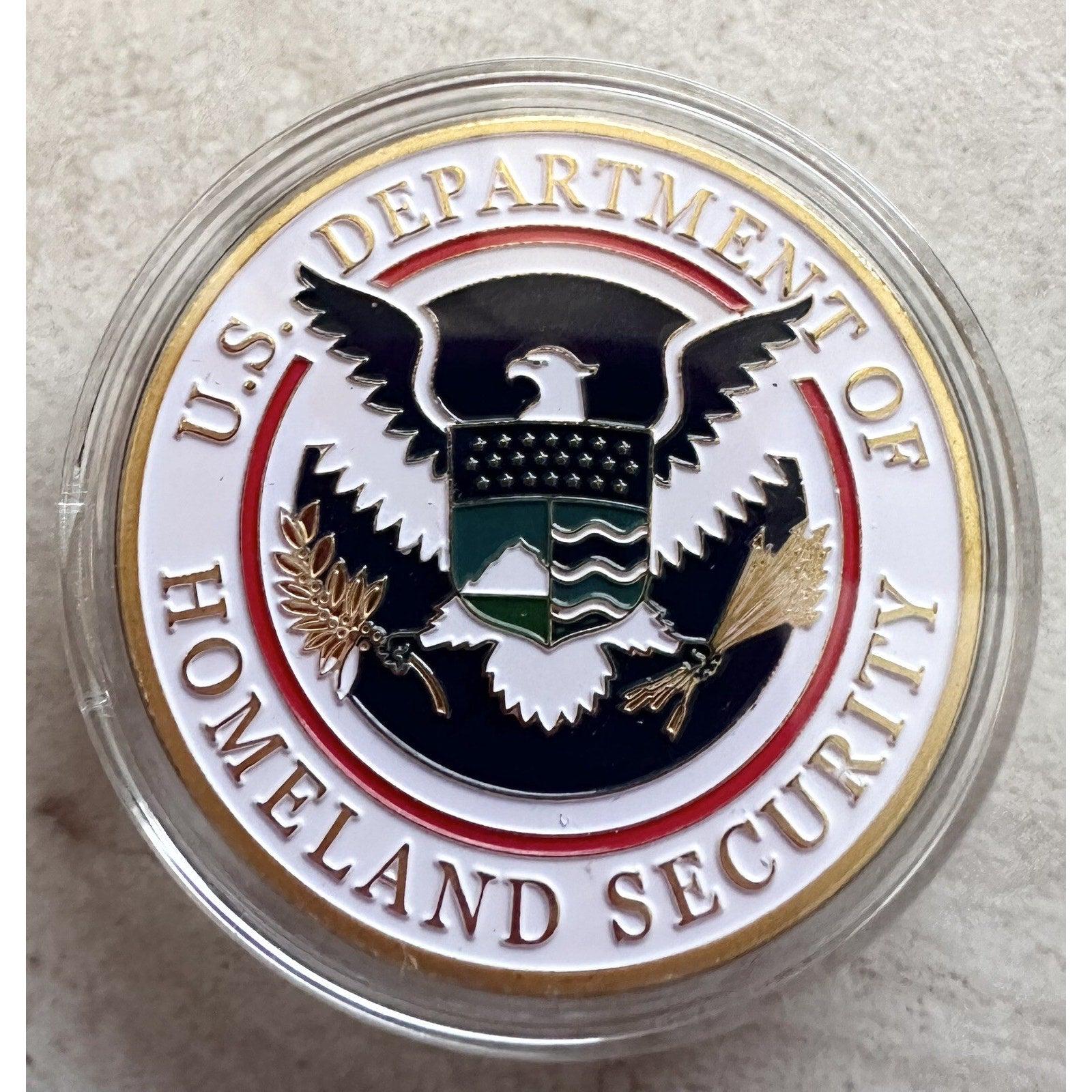 Challenge Coin ICE Special Agent With President Trump Case