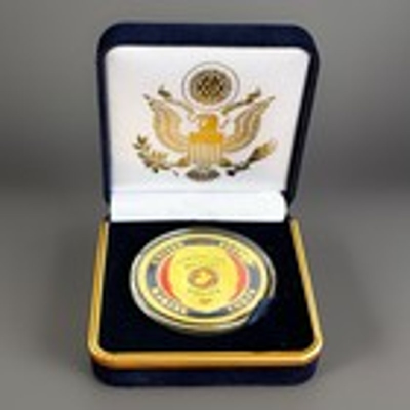 Department of Energy (DOE) Challenge Coin With Blue Velvet Case. Fast Shipping!
