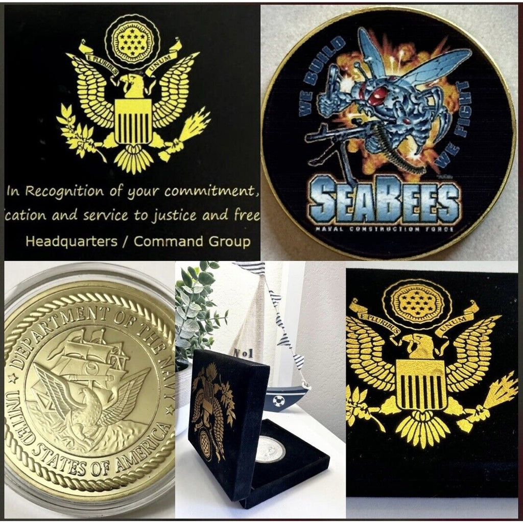 US Navy Seabees Challenge Coin "Constuimus Batuimimus" We Build-We Fightu USA