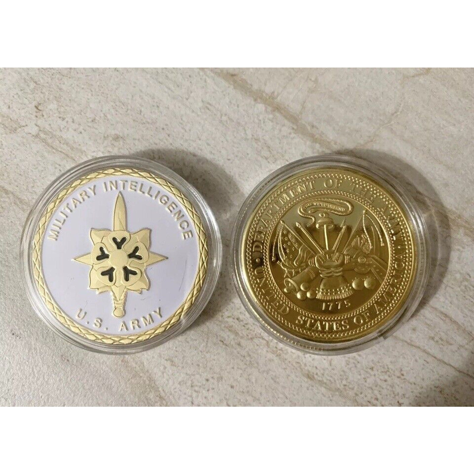 Army MI Military Intelligence Presidential Gift Box Challenge Coin!