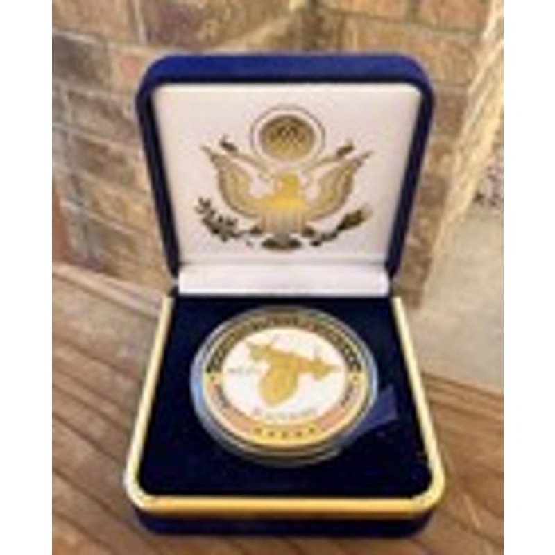 Department of Energy (DOE) Challenge Coin With Blue Velvet Case. Fast Shipping!
