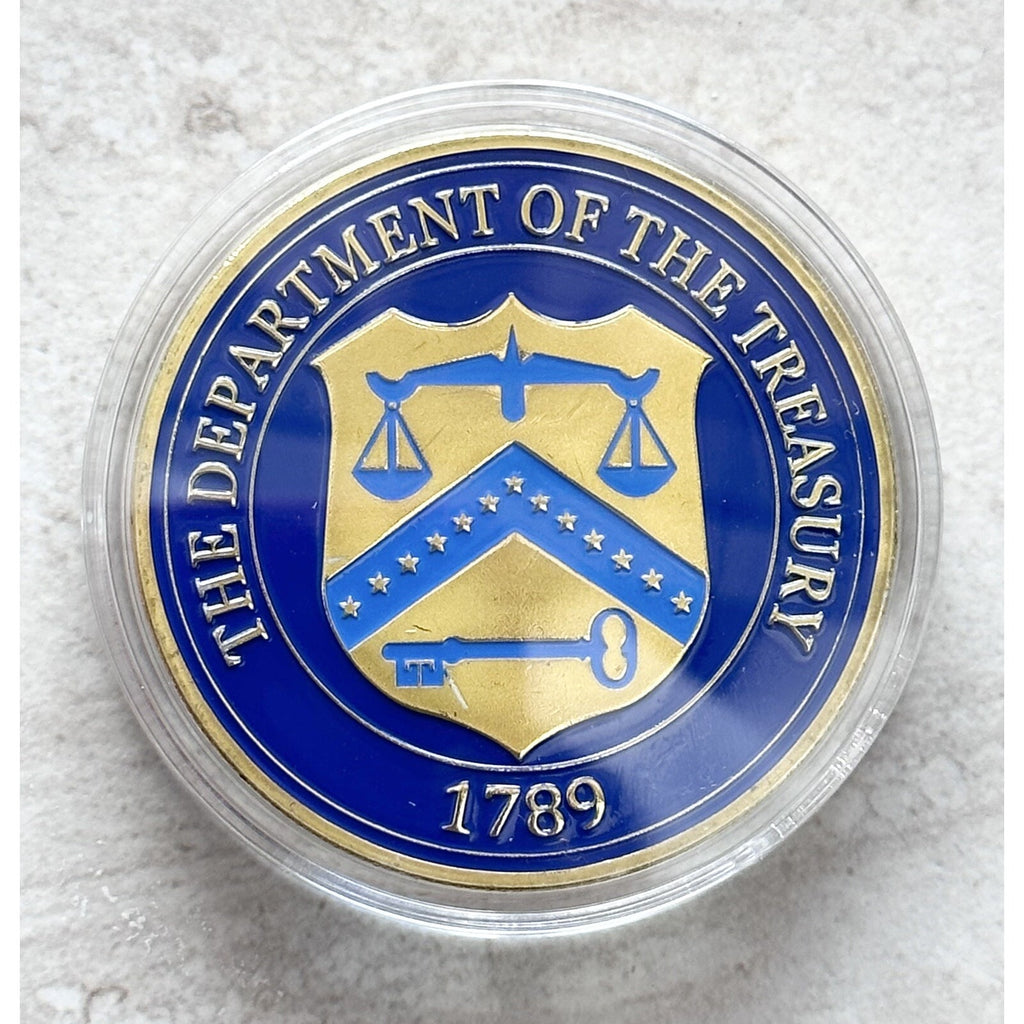 United States Department of the Treasury Challenge Coin With Retirement Award