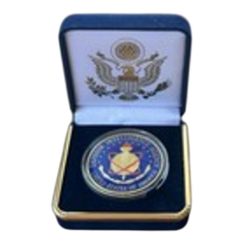 Department of Energy (DOE) Challenge Coin With Blue Velvet Case. Fast Shipping!