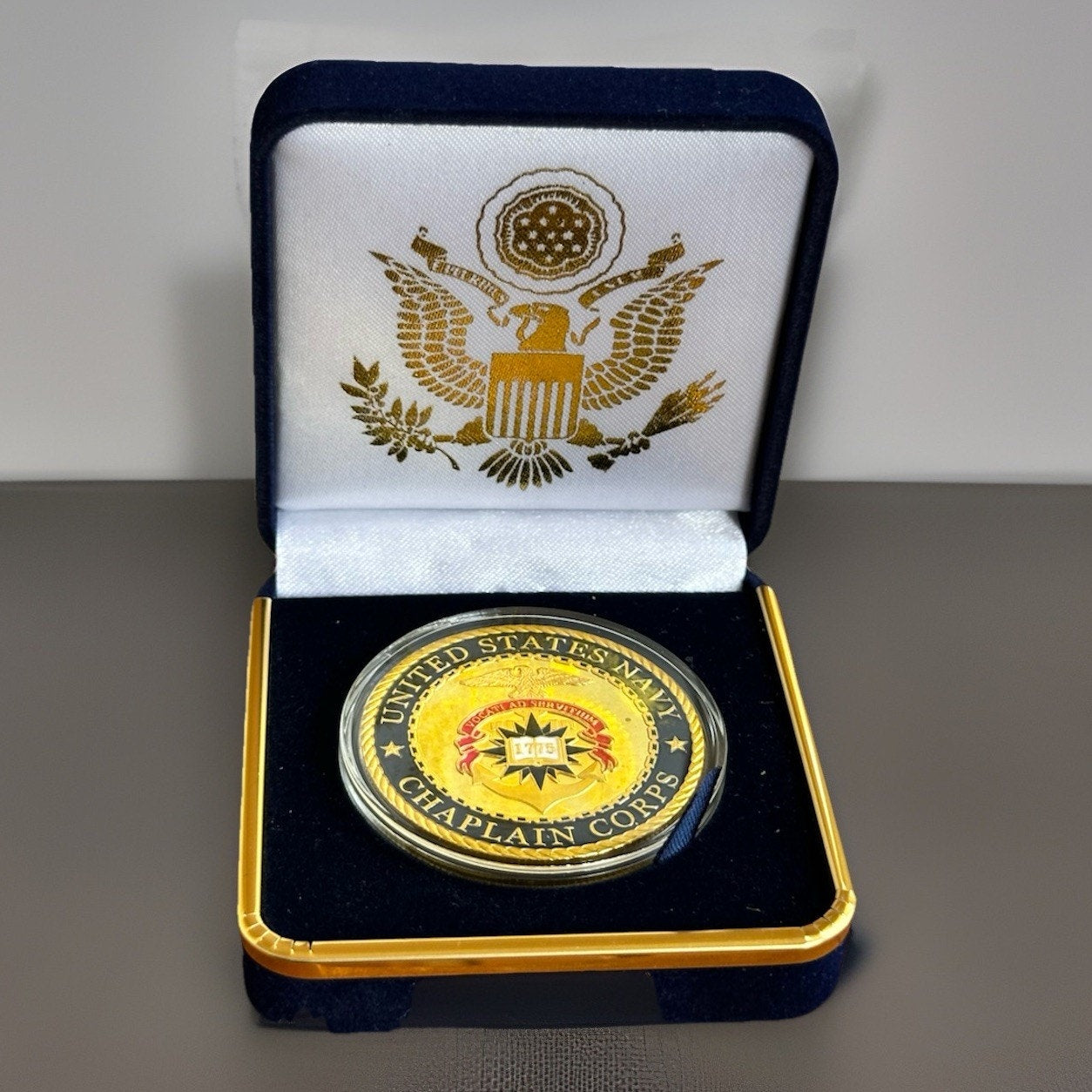 Department of Energy (DOE) Challenge Coin With Blue Velvet Case. Fast Shipping!
