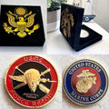 USMC U.S. Marine Corps Force Recon Unit Challenge Coin with Black velvet case