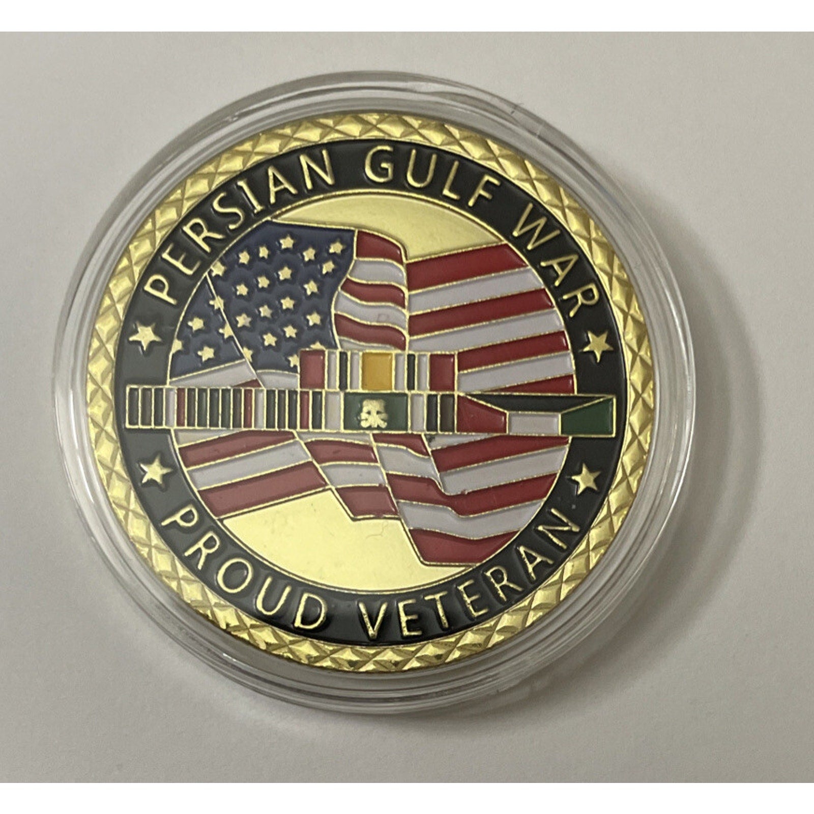 5 PCs LOT Gulf War IRSQ Veteran Challenge - Proud Veteran 1990-1991