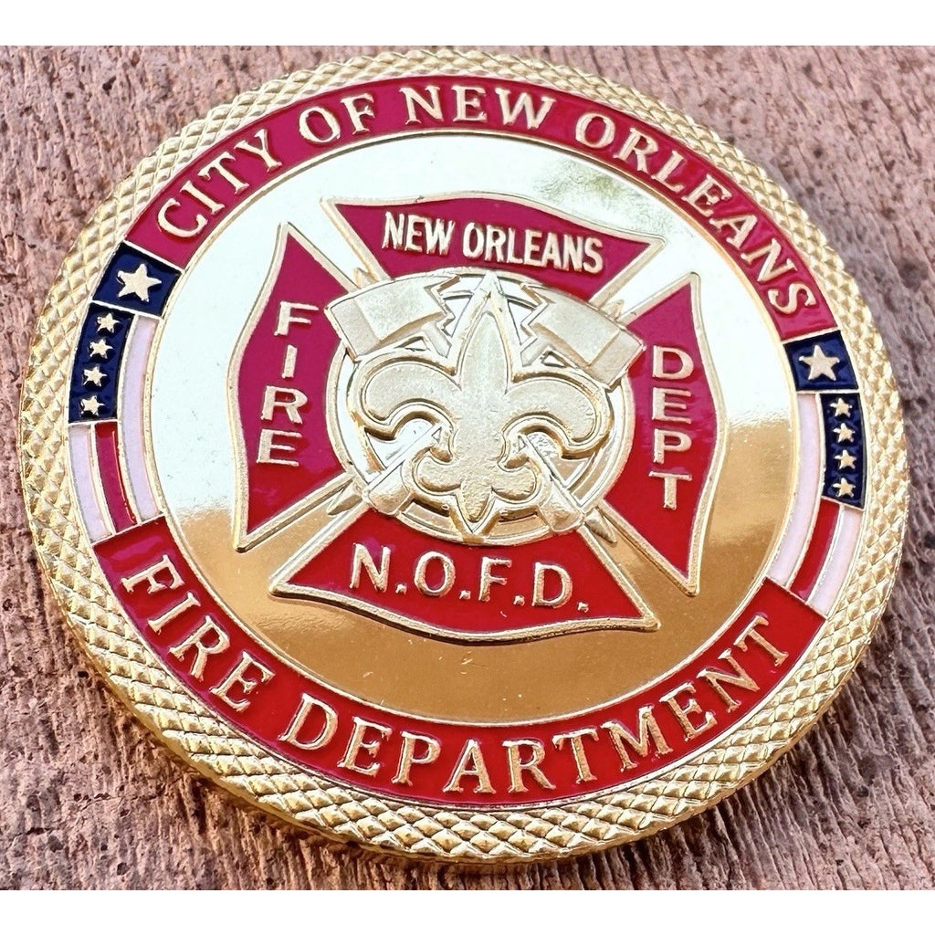 NEW ORLEANS FIRE DEPT. Challenge Coin With Special Case Retirement Award