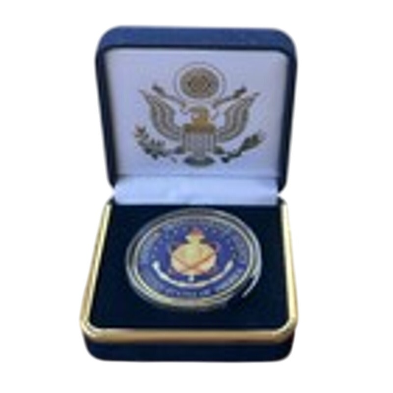 Department of Energy (DOE) Challenge Coin With Blue Velvet Case. Fast Shipping!
