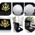Silver Bitcoin Coins Commemorative Collectors Silver Plate Coin USA