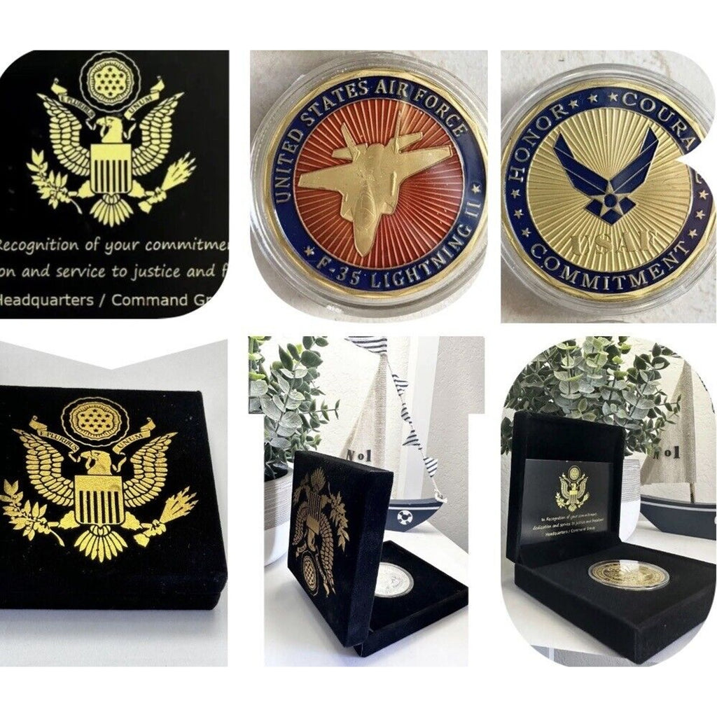 U S AIR FORCE F-35 Lightning II Challenge Coin USA AF