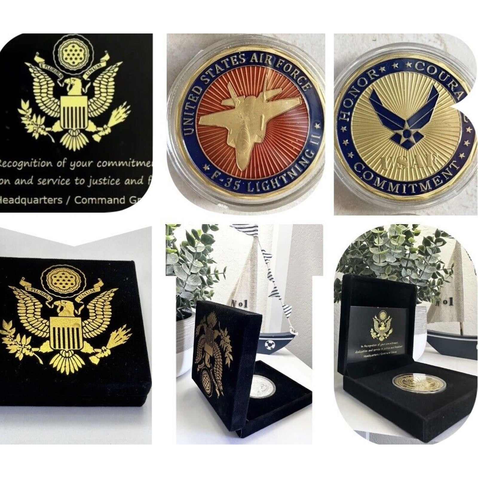 U S AIR FORCE F-35 Lightning II Challenge Coin USA AF