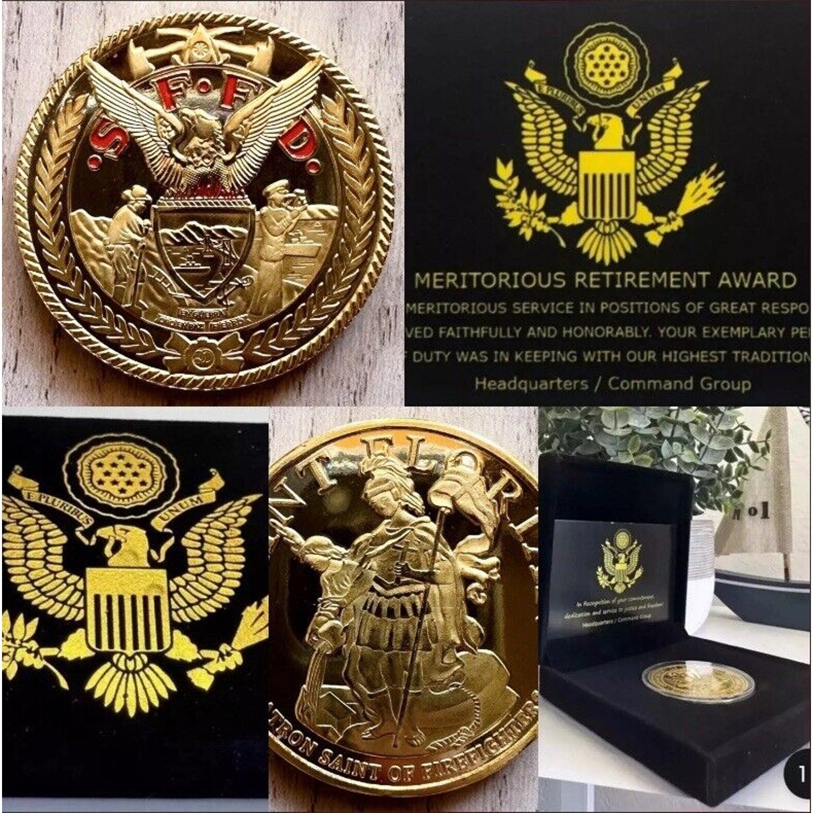 SFFD SAN FRANCISCO FIRE DEPT Challenge Coin Retirement Award