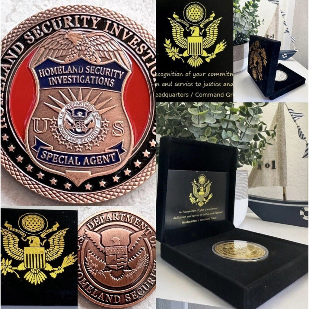 Federal Security Investigations federal police coin Special W/ Retirement Award